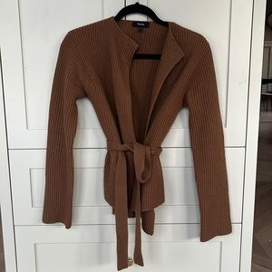 Theory Belted Wool Cardigan P